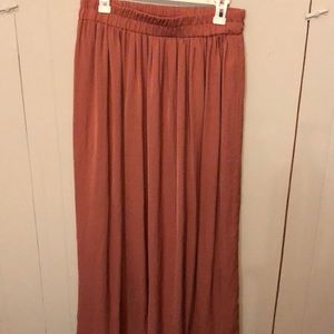 Rose colored maxi skirt